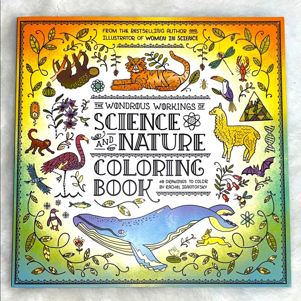 The Wondrous Workings of Science And Nature Coloring Book. 40 Line Drawings